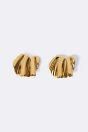 Wavy stainless steel earrings