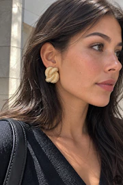 Textured knot earrings