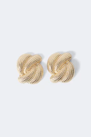 Textured knot earrings