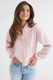 14+ lurex zip hoodie