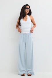 Sporty wide trousers