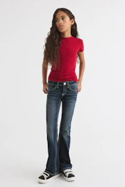 Y cherry flare jeans