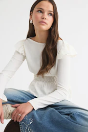 Y long sleeve smock top