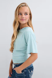 Y fitted short sleeve top