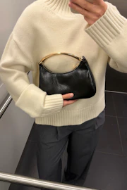 Metal top handle bag