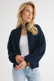 14+ balloon sleeve cardigan