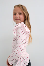Y petite long sleeve smock kids top