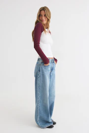 Contrast long sleeve top