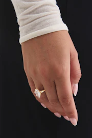Crystal drop ring