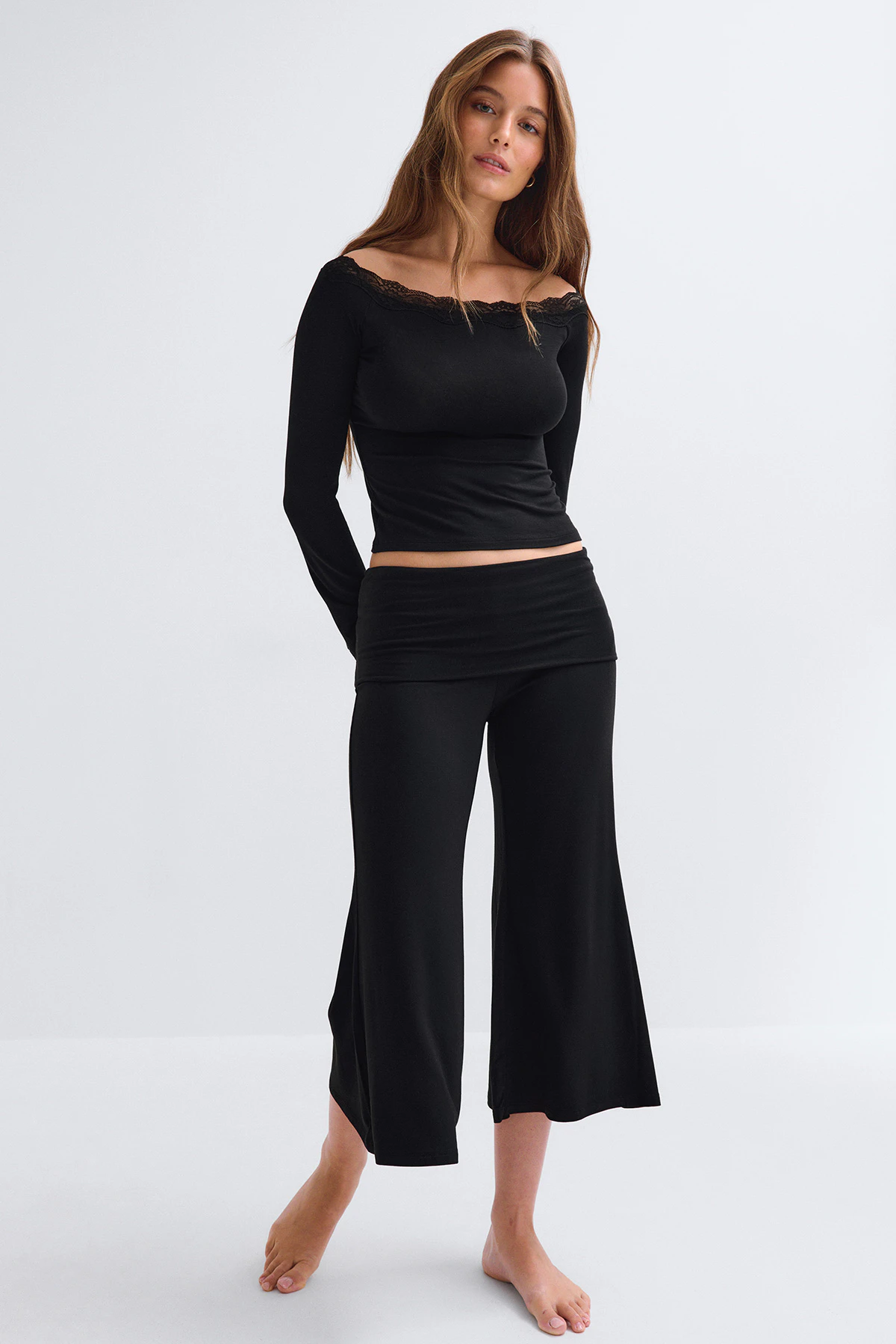 Gina Tricot Wide soft loungewear capri pyjamas & nattlinnen dam
