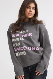 14+ crew neck sweater