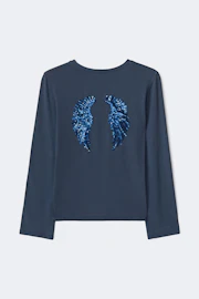 Y printed long sleeve top