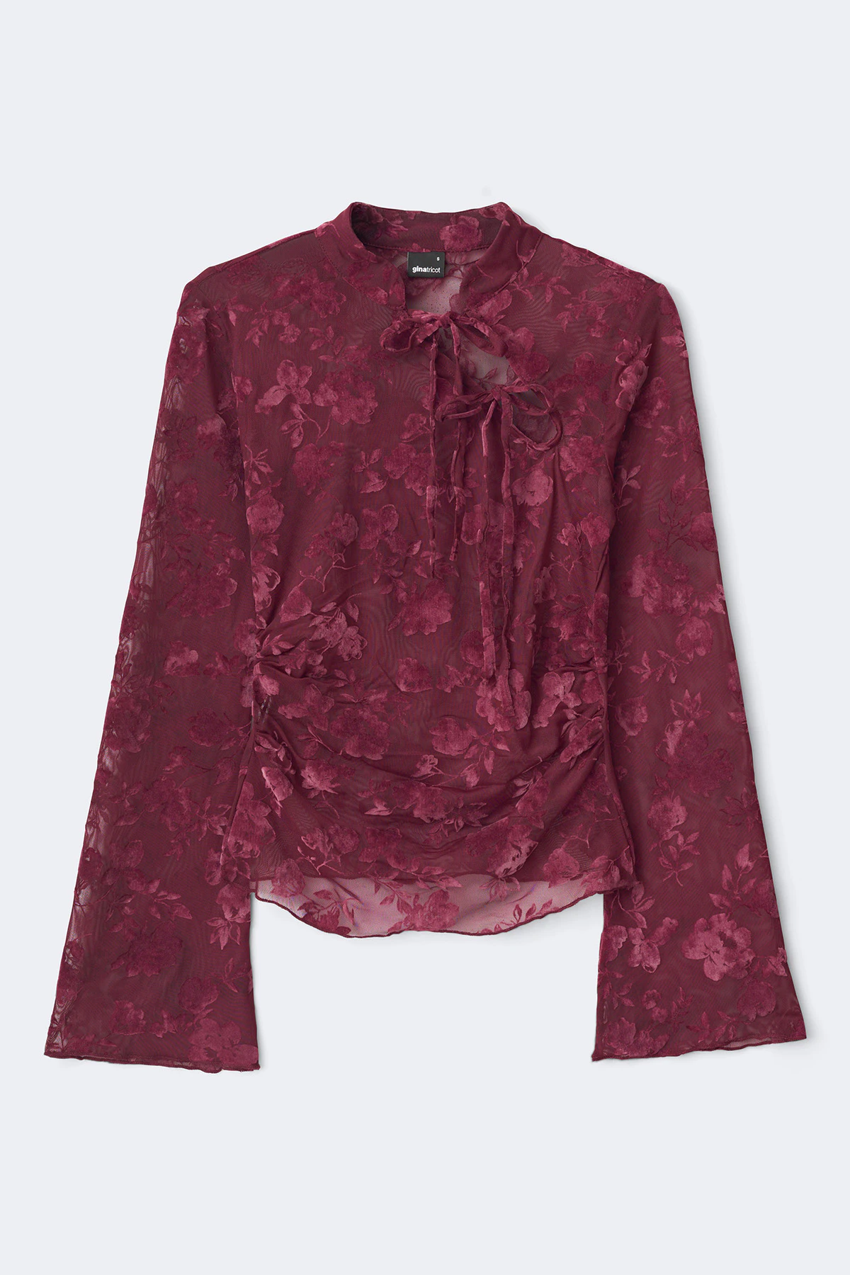 Gina Tricot Longsleeve flock mesh top skjortor & blusar dam – bild 4