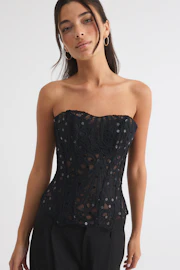 Sequin corset top