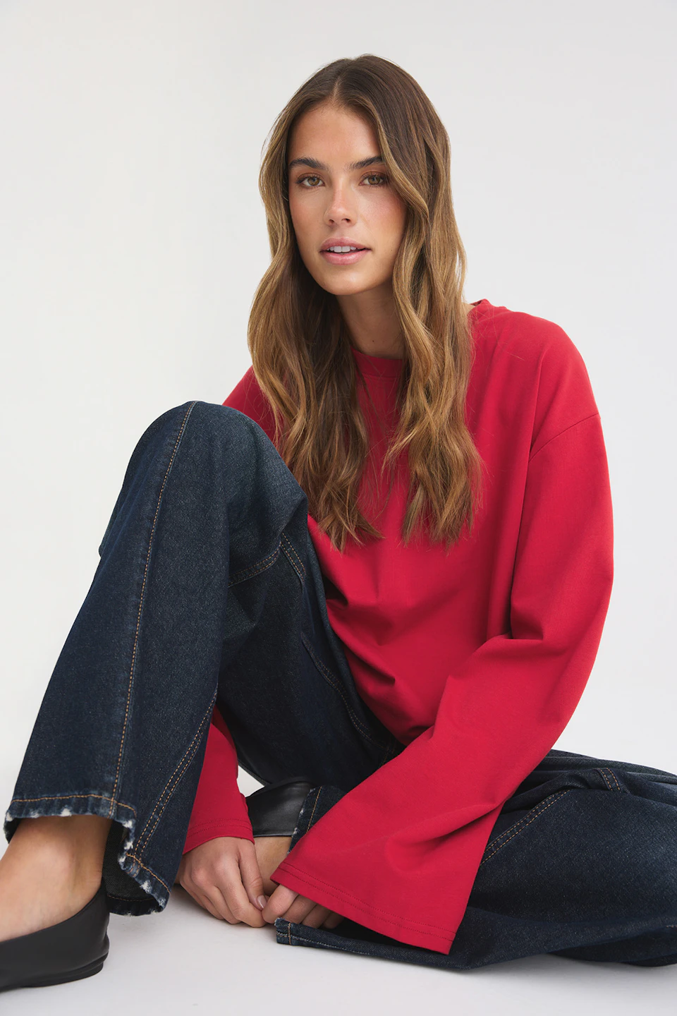 Loose fit long sleeve tee