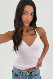 Knitted halterneck top