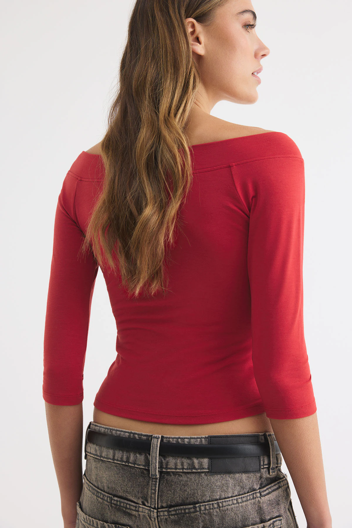 Gina Tricot Off shoulder top toppar & linnen dam – bild 3