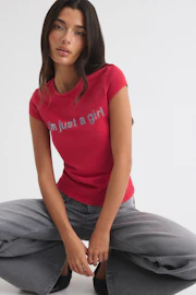 Rhinestone baby tee