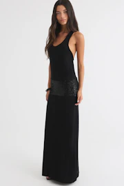Racerback maxi sequin dress