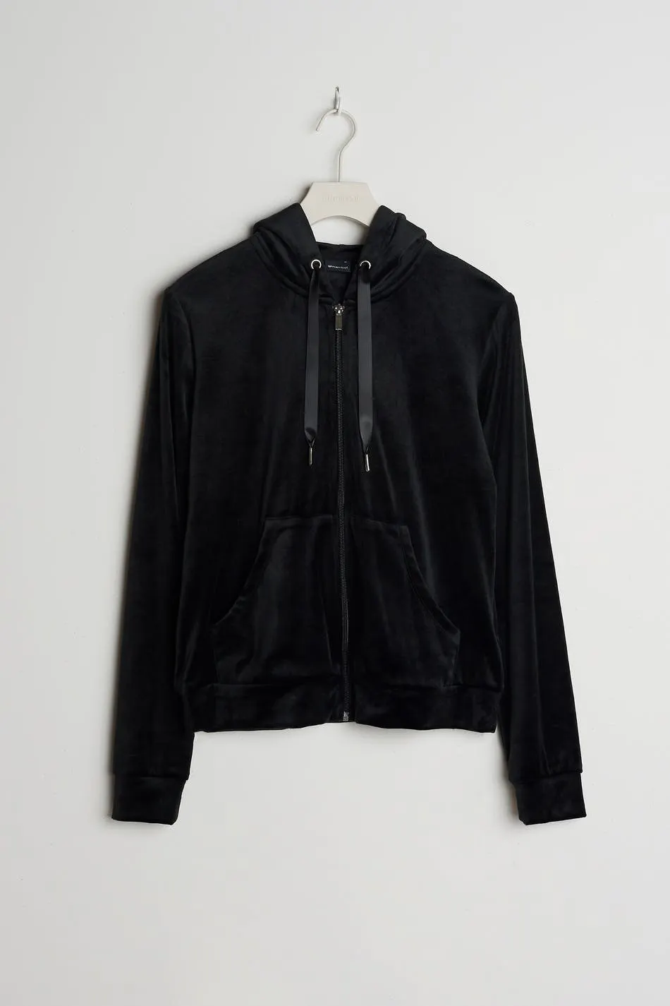 velour hoodie - Black - Women - Gina Tricot