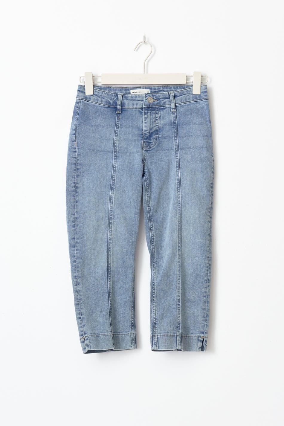 Denim Capri Mom Jeans Capri Jeans Blue Women Gina Tricot