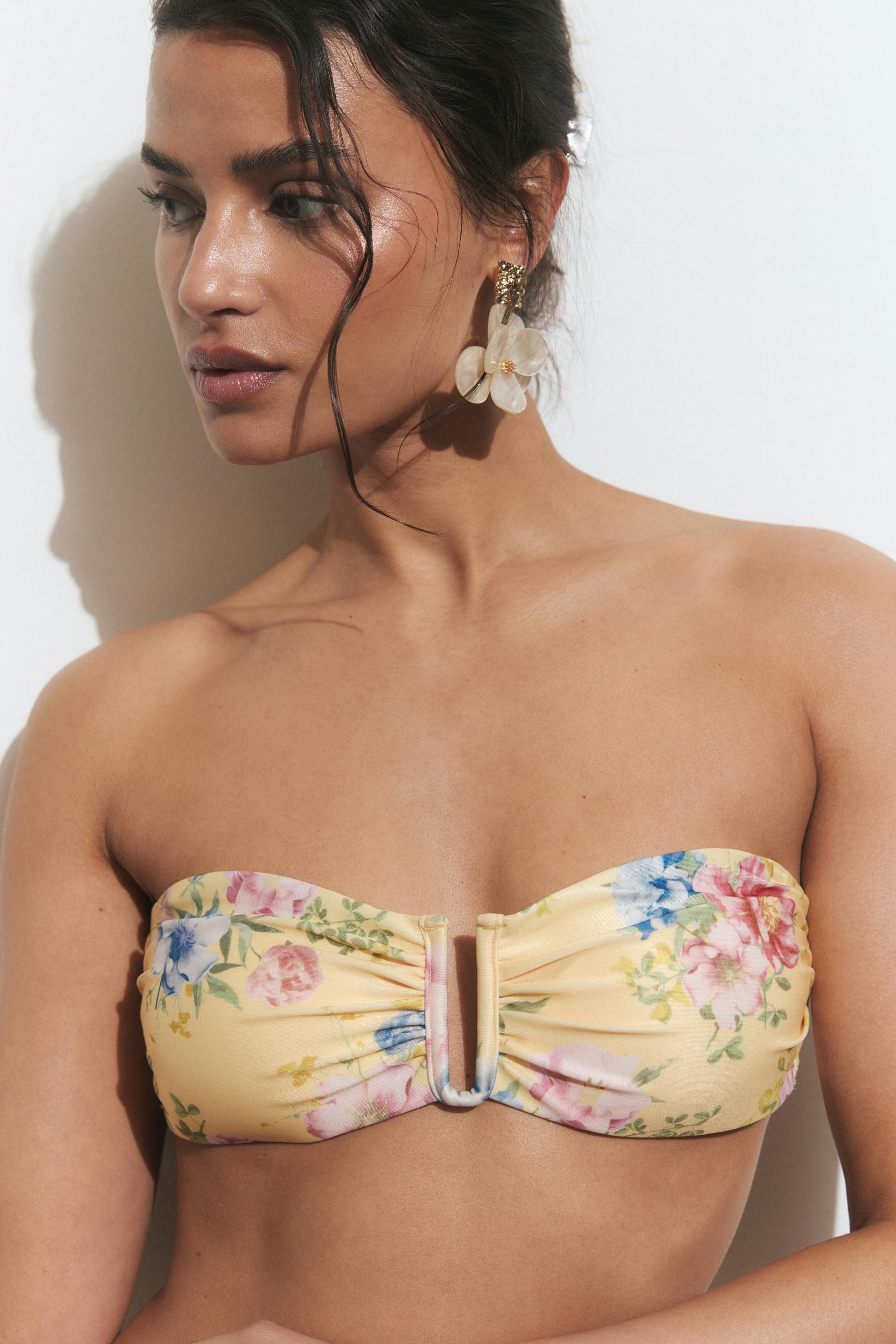 Gina Tricot - Bikini bandeau - Bikinit - Keltainen - M - Naiset
