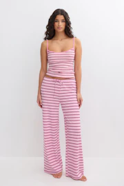 Striped soft trousers