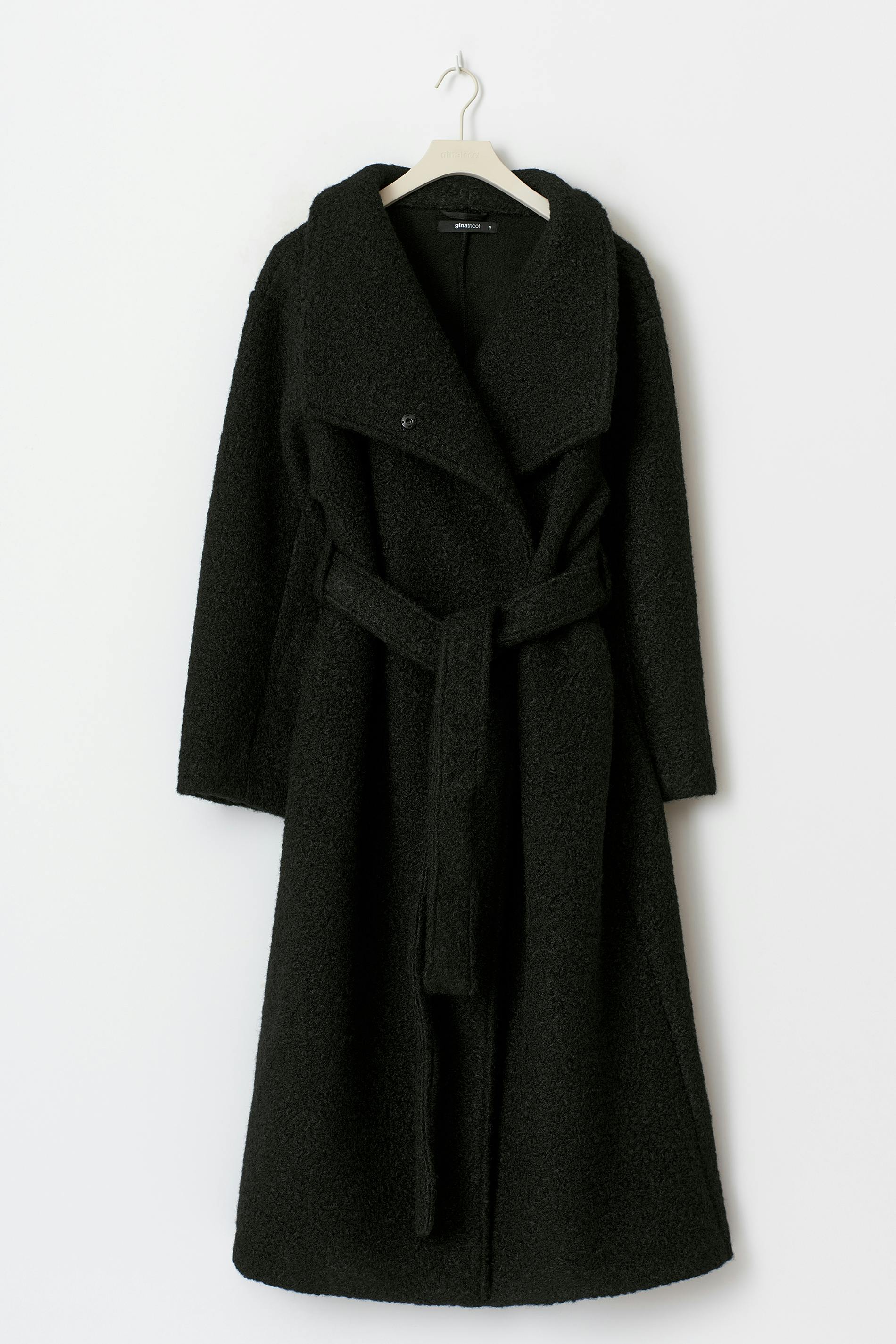Coat Mantel Schwarz Boucle Boucl Mantel Boucle Jacke Jacken Von