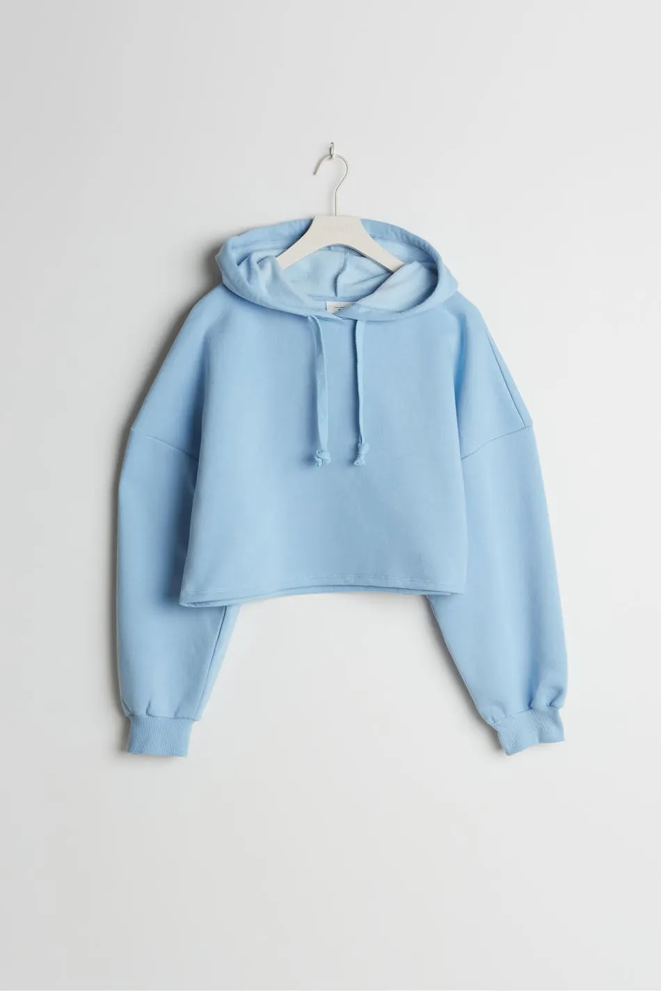 Basic cropped hood - Blue - Women - Gina Tricot
